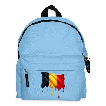 Belgian flag in bright colours - Kids' Backpack - light blue - Front