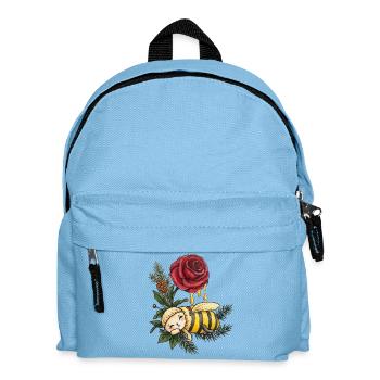 Honey Bee Dreaming Among Roses - Kids' Backpack - light blue - Front