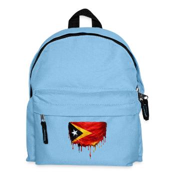 TimorLeste Tropfenflagge - Kinder Rucksack - Hellblau - Vorne