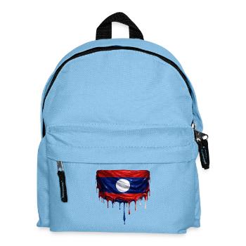 Laos flag colorful color - Kids' Backpack - light blue - Front