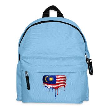 Malaysia Flag Drop Art - Kids' Backpack - light blue - Front