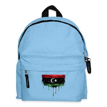Conception de la chute du drapeau libyen - Sac à dos Enfant - bleu clair - Devant