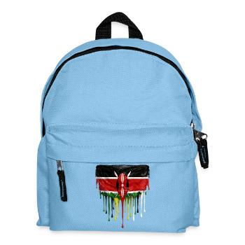 Kenya Flag in Drop Art - Kids' Backpack - light blue - Front