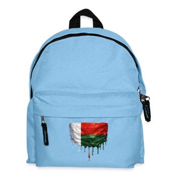 Madagascar Flag in Drop Art - Kids' Backpack - light blue - Front