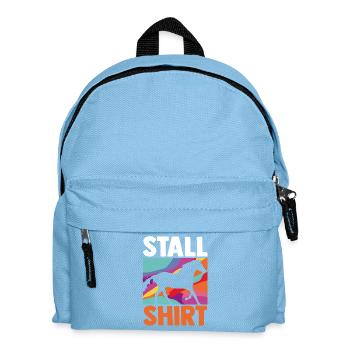 Reiten Pferdeliebhaber Reiterhof Pferde - Kinder Rucksack - Hellblau - Vorne