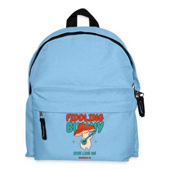 Fiddling Magic Mushroom Rabbit - Kids' Backpack - light blue - Front