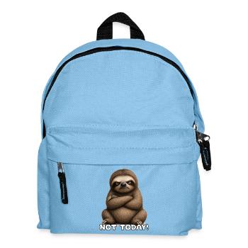 Not Today Sloth Attitude - Kids' Backpack - light blue - Front