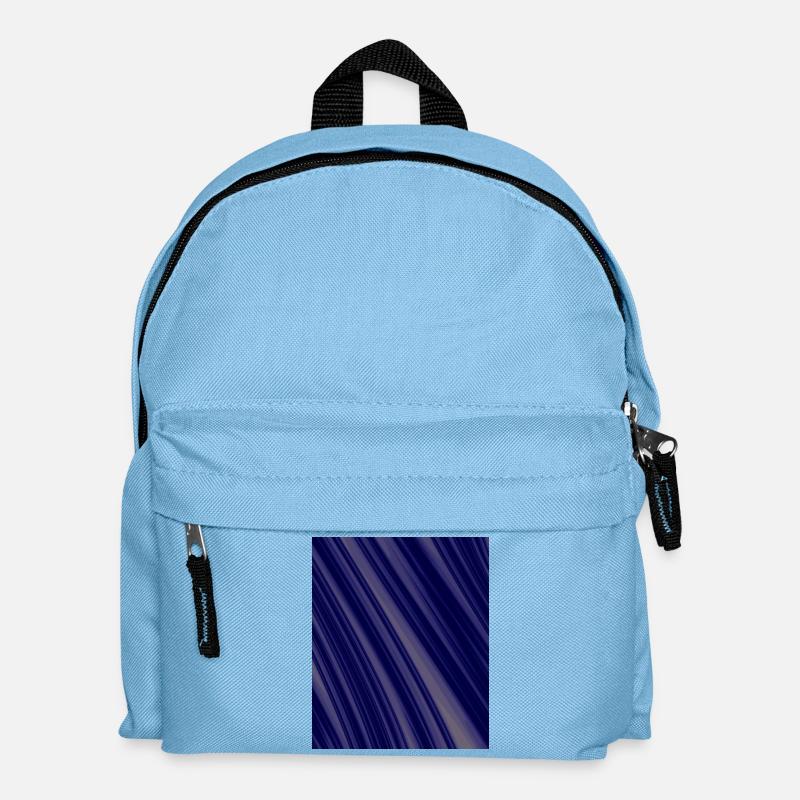 Navy Diagonal Structures - Kids' Backpack - light blue