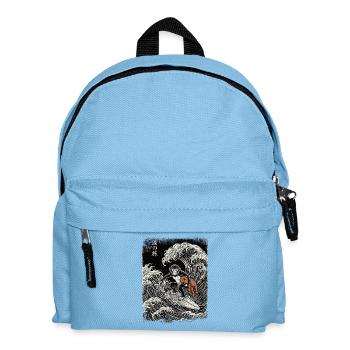 Ukiyo-e Baby Monkey Punch - Kinder Rucksack - Hellblau - Vorne