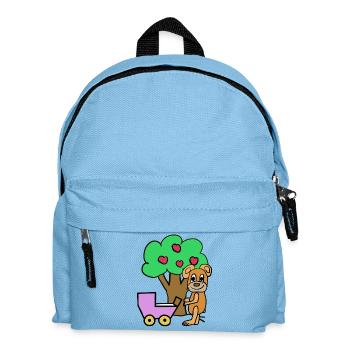 Teddy Mama Bär Kind Baby Kinder - Kinder Rucksack - Hellblau - Vorne