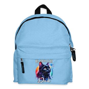Black Cat Dad - Kids' Backpack - light blue - Front