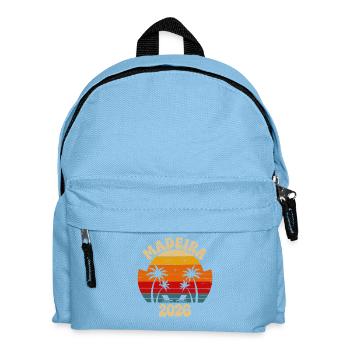Coucher de soleil des palmiers de Madère 2026 - Sac à dos Enfant - bleu clair - Devant