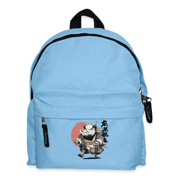 Boar Samurai in Ukiyo Armor - Kids' Backpack - light blue - Front