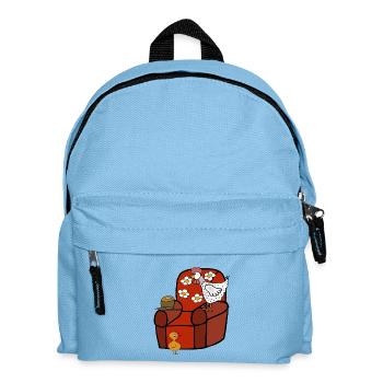 Lustige Hühner Feierabend Huhn  - Kinder Rucksack - Hellblau - Vorne