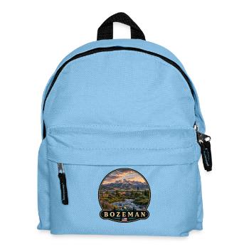 Bozeman Montana National Park Travel Mountains - Kids' Backpack - light blue - Front