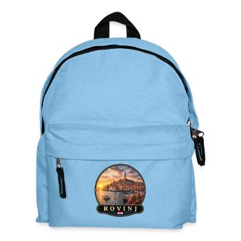 Rovinj Kroatien Küstenstadt Altstadt Urlaub Erinne - Kinder Rucksack - Hellblau - Vorne