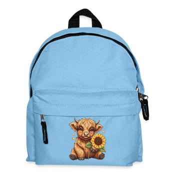 Highland Cow Sunflower - Kids' Backpack - light blue - Front