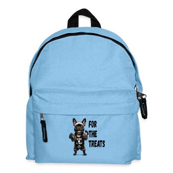 For The Treats No Pain All Treats Fitness Bulldog - Kids' Backpack - light blue - Front