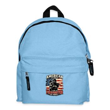 Conception du drapeau du héros du pompier américain - Sac à dos Enfant - bleu clair - Devant