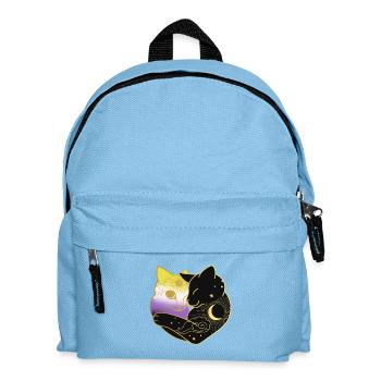 Chat non binaire Celestial Heart Pride Drapeau LGBT - Sac à dos Enfant - bleu clair - Devant