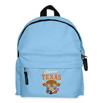 Choosin' Texas Bison mit Sonnenbrille - Kinder Rucksack - Hellblau - Vorne