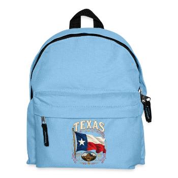 Emblème du drapeau vintage du Texas - Sac à dos Enfant - bleu clair - Devant