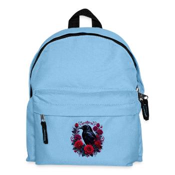 Rabe im Rosenkranz - Kinder Rucksack - Hellblau - Vorne