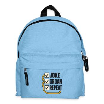 Checklist Joke Groan Repeat - Kids' Backpack - light blue - Front