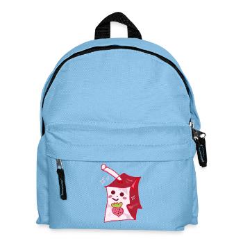 Strawberry Milk Box - Kids' Backpack - light blue - Front