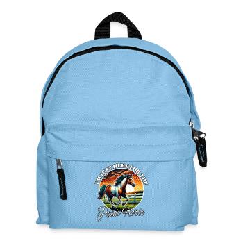 Funny Paint Horse Sayings - Kids' Backpack - light blue - Front