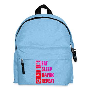 Idée cadeau pour le fan de kayak avec kayak d’eau vive - Sac à dos Enfant - bleu clair - Devant