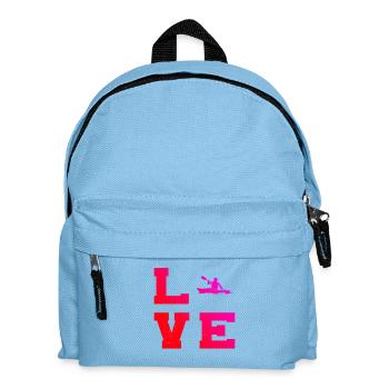 Idée cadeau pour un pagayeur avec un kayak en eaux vives - Sac à dos Enfant - bleu clair - Devant