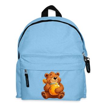 Cuddly bear with honey pot - Kids' Backpack - light blue - Front