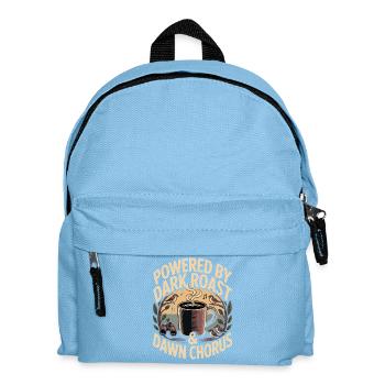 Dark Roasted Coffee & Dawn Chorus - Kids' Backpack - light blue - Front