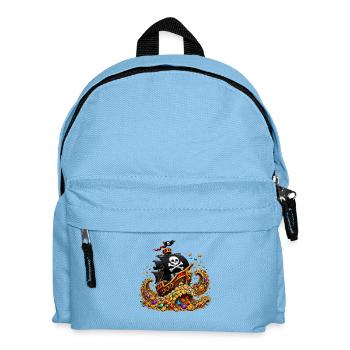 Treasure Pirate Ship Full of Gold - Kids' Backpack - light blue - Front