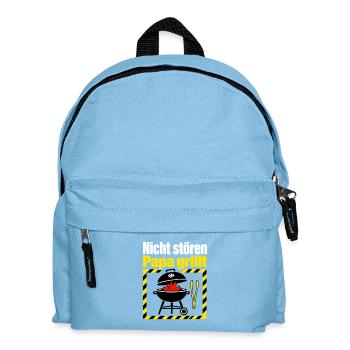 Do Not Disturb, Dad Is Grilling - Kids' Backpack - light blue - Front