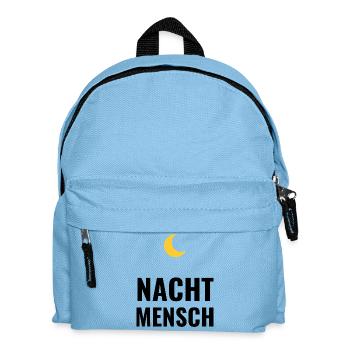 Nachtmensch - Kinder Rucksack - Hellblau - Vorne
