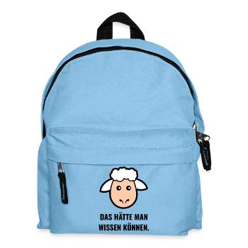Das hätte man wissen können. - Kinder Rucksack - Hellblau - Vorne