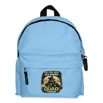  Aus Dem Weg Ich Muss Quad Fahren Retro Quadfahrer - Kinder Rucksack - Hellblau - Vorne