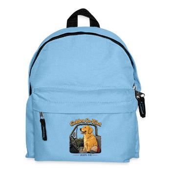 Golden Co-Pilot Grandpa Ride Golden Retriever Gra - Sac à dos Enfant - bleu clair - Devant