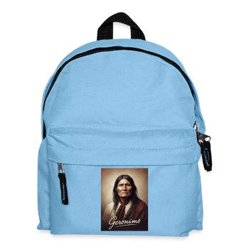 Geronimo Portrait Vintage Western - Kids' Backpack - light blue - Front