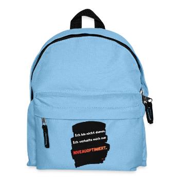 Ich bin nicht dumm – Niveauoptimiert - Kinder Rucksack - Hellblau - Vorne