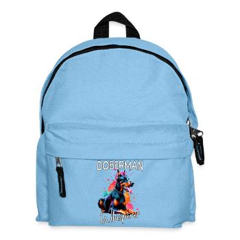 Doberman Whisperer - Kids' Backpack - light blue - Front