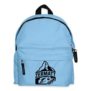 Zermatt Matterhorn Silhouette - Kids' Backpack - light blue - Front