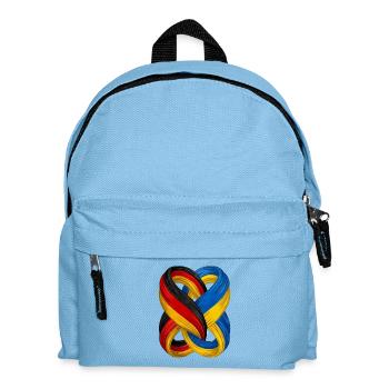 Drapeaux allemand et ukrainien - Sac à dos Enfant - bleu clair - Devant