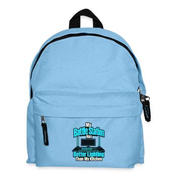 Funny Gamer Battle Station Better Lighting Than Ki - Kids' Backpack - light blue - Front