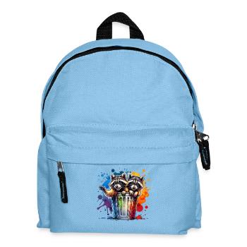Waschbär North American Raccoon - Sac à dos Enfant - bleu clair - Devant