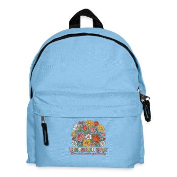 Rentnerin 2027 Nicht mehr zuständig Retro Blumen - Kinder Rucksack - Hellblau - Vorne
