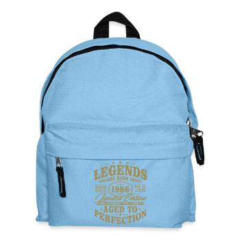 1986 Jahrgang geboren Legenden Vintage Geburtstag - Kinder Rucksack - Hellblau - Vorne