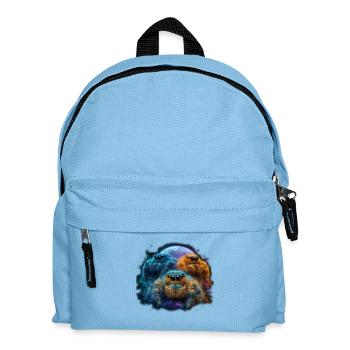 Araignées sauteuses Pleine Lune Kawaii Chibi Araignée Sauteuse - Sac à dos Enfant - bleu clair - Devant